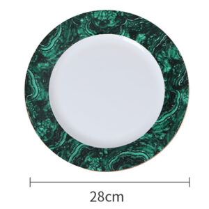 TSB21BB022 D2 4 Grünes Essteller-Set Porzellan Beilagenteller 2-teilig