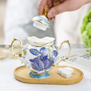 TSB23BB003 d1 1 Feicui Sahnekännchen und Zuckerdose-Set Knochenporzellan