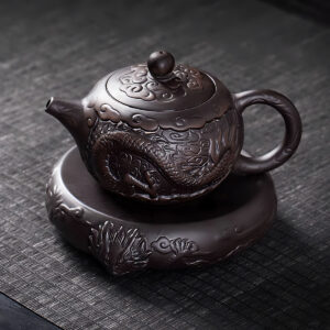 TSB24BB007 d2 2 Luxuriöses Chinesisches Teeservice Yixing Drachen Teeset Purpurton