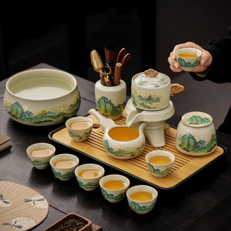 Berge Faules Chinesisches Teeservice Kung Fu Teeset mit Tablett – Bild 9