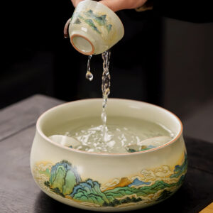 TSB24BB008 D3 2 Berge Faules Chinesisches Teeservice Kung Fu Teeset mit Tablett