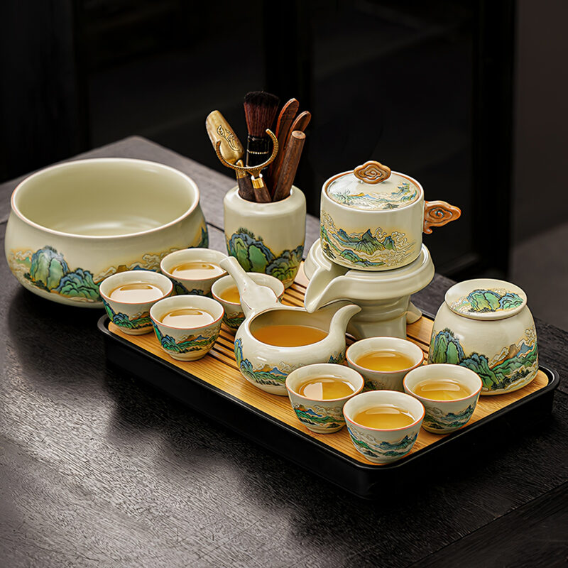 Berge Faules Chinesisches Teeservice Kung Fu Teeset mit Tablett