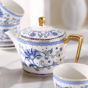 TSB24BB014 1 Blau und Weiß Teeservice Nachmittagstee-Set Porzellan