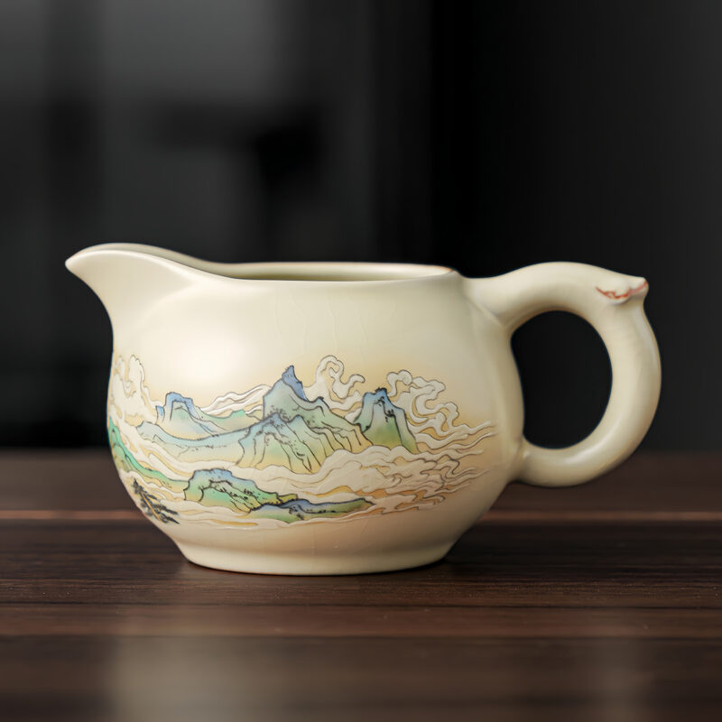 Berge Chinesischer Teeservice Gongfu Teeset Porzellan – Bild 4