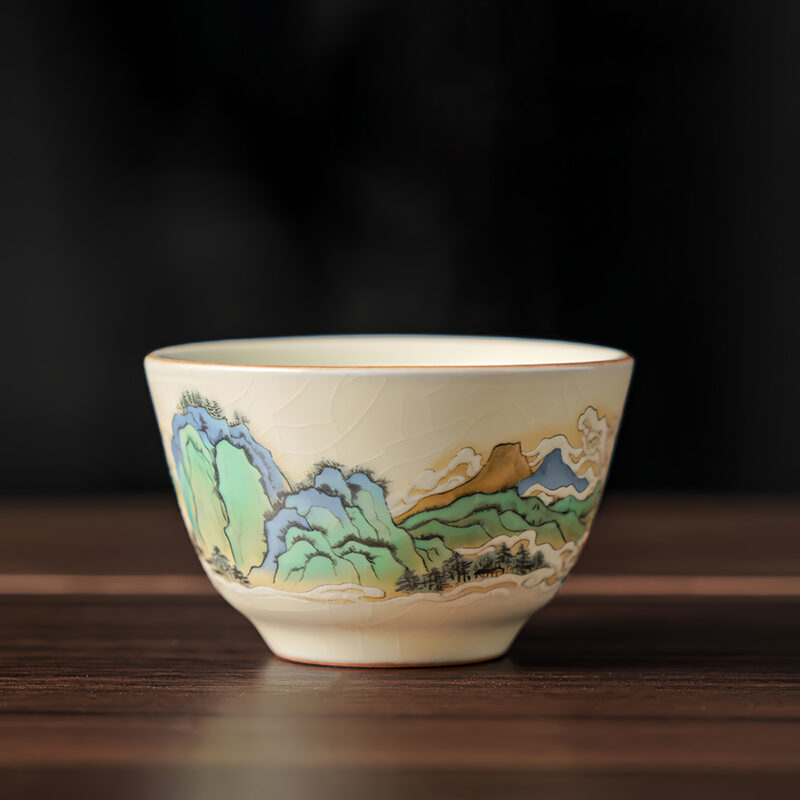 Berge Chinesischer Teeservice Gongfu Teeset Porzellan – Bild 6