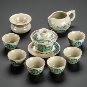 TSB25BB001 V1 Berge Chinesischer Teeservice Gongfu Teeset Porzellan
