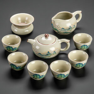 TSB25BB001 V2 Berge Chinesischer Teeservice Gongfu Teeset Porzellan