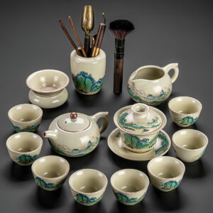 TSB25BB001 V5 Berge Chinesischer Teeservice Gongfu Teeset Porzellan