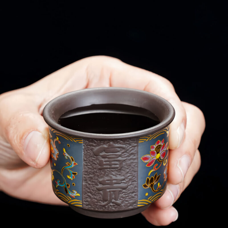 Fugui Chinesisches Teeservice Yixing Teeset Purpurton – Bild 3