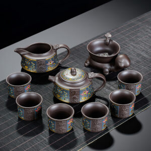 TSB25BB002 V2 Fugui Chinesisches Teeservice Yixing Teeset Purpurton