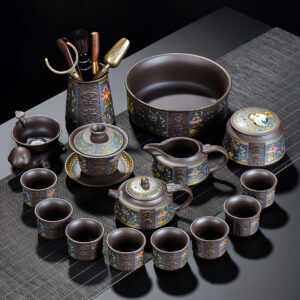 TSB25BB002 V5 Fugui Chinesisches Teeservice Yixing Teeset Purpurton