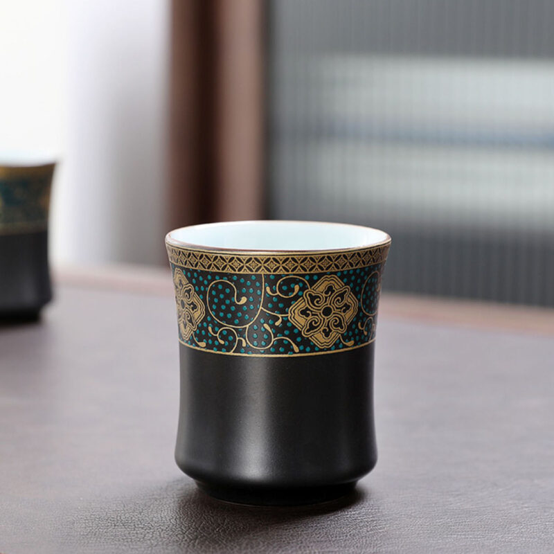 Klassisches Chinesisches Teeservice Teekanne Tasse Set Keramik – Bild 3