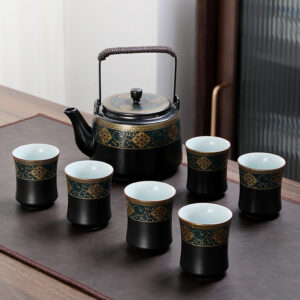 TSB26BB005 V1 Klassisches Chinesisches Teeservice Teekanne Tasse Set Keramik