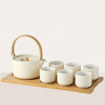 Modernes Japanisches Teeservice mit Tablett Keramik
