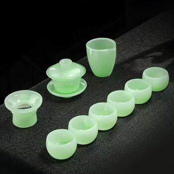 Chinesisches Teeservice Gongfu Teeset Liuli Glas