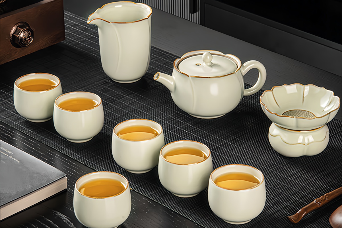 TSB26BB010 D1 Ru Kiln Chinesisches Teeservice Gongfu Teeset mit Teekanne