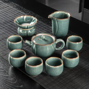 TSB26BB010 V3 Ru Kiln Chinesisches Teeservice Gongfu Teeset mit Teekanne