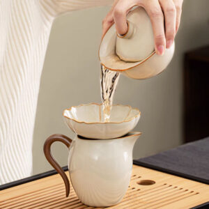 TSB26BB011 2 Minimalistisches Chinesisches Teeservice Ru Kiln Gongfu Teeset