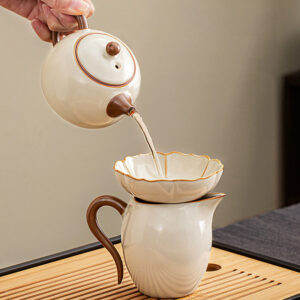 TSB26BB011 3 Minimalistisches Chinesisches Teeservice Ru Kiln Gongfu Teeset