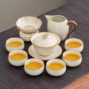 TSB26BB011 V1 Minimalistisches Chinesisches Teeservice Ru Kiln Gongfu Teeset