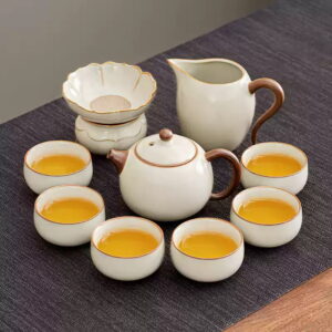 TSB26BB011 V2 Minimalistisches Chinesisches Teeservice Ru Kiln Gongfu Teeset