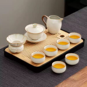 TSB26BB011 V3 Minimalistisches Chinesisches Teeservice Ru Kiln Gongfu Teeset