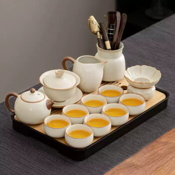 Minimalistisches Chinesisches Teeservice Ru Kiln Gongfu Teeset