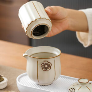 TSB26BB012 D1 Blumen Ru Kiln Chinesisches Reise-Teeset Keramik