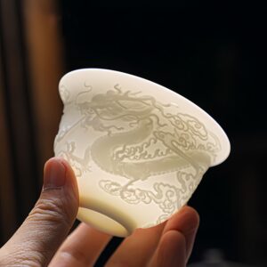 TSB26BB017 D3 4 Drachenrelief Chinesisches Teeservice Gongfu Teeset Porzellan