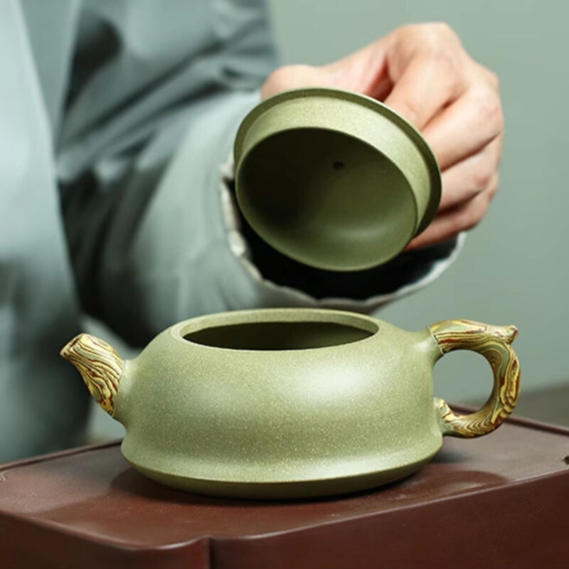 Löwe Chinesisches Teeservice Yixing Teeset Grün Zisha – Bild 2