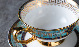 TSB2BB0140 d2 1 Böhmisches Teetasse und Untertasse-Set Knochenporzellan