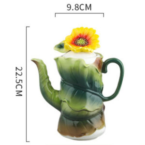 TSB4BB003 d4 Blumen Emaille vollständiges Teeservice europäisches Teeset Porzellan