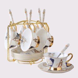 TSB5BB003 VV4 Ozean Teetasse und Untertasse-Set Knochenporzellan