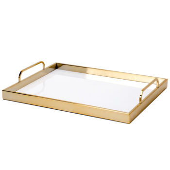 Goldenes Tee-Tablett Rechteck Dekoratives Tablett